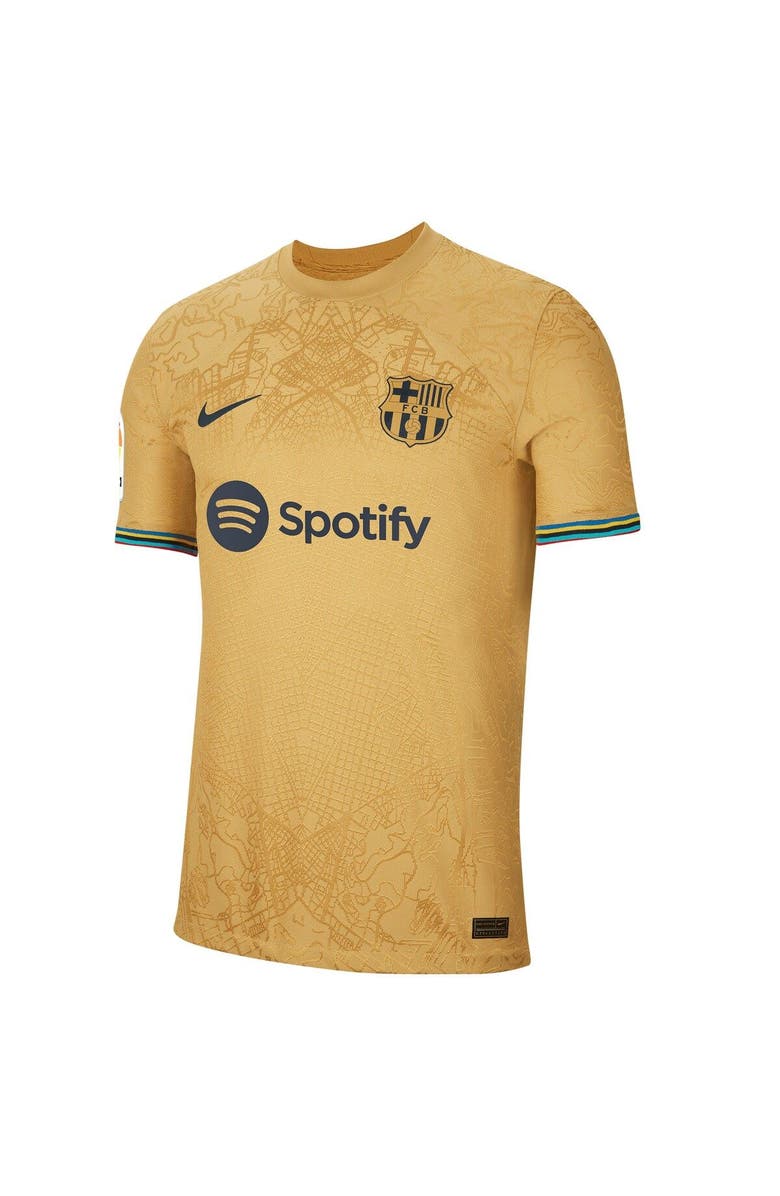 Nike Men's Nike Pedri Gold Barcelona 2022/23 Away Authentic Player Jersey, Alternate, color,