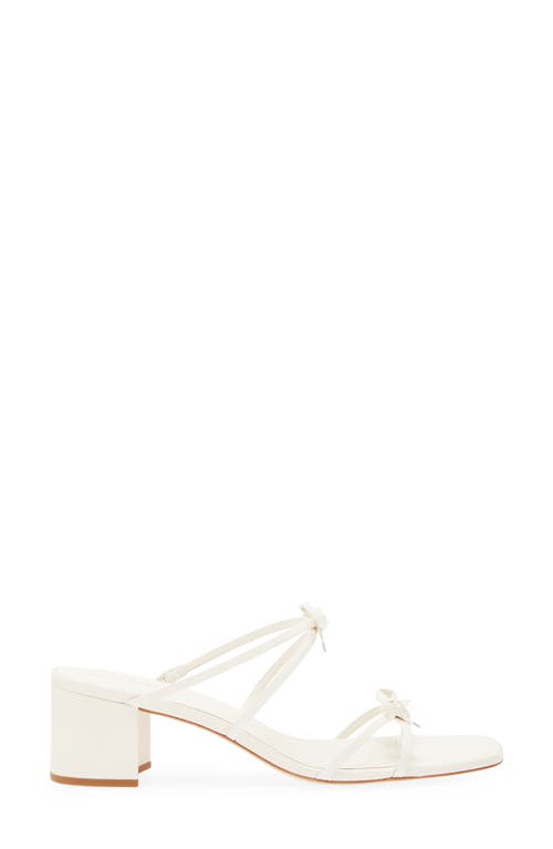 Reformation Elodie Bow Strap Sandal In White