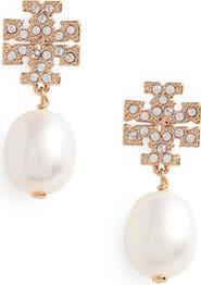 Tory Burch Kira Baroque Pearl Drop Earrings