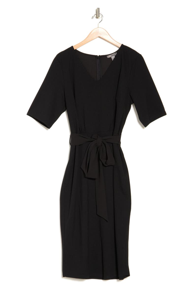 Mia Belted Dress, Alternate, color, BLACK