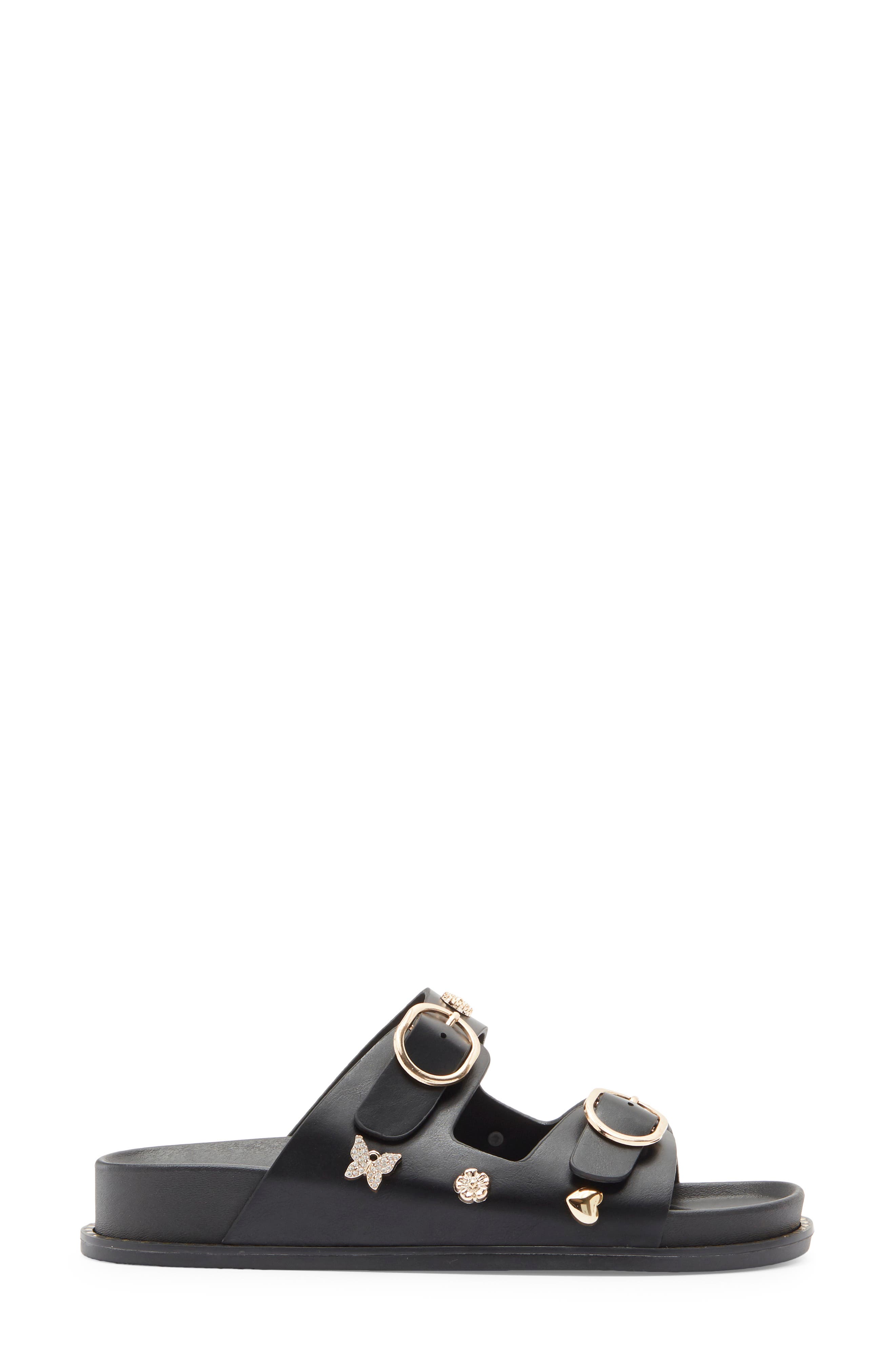 Vdara Slide Sandal, Alternate, color, BLACK