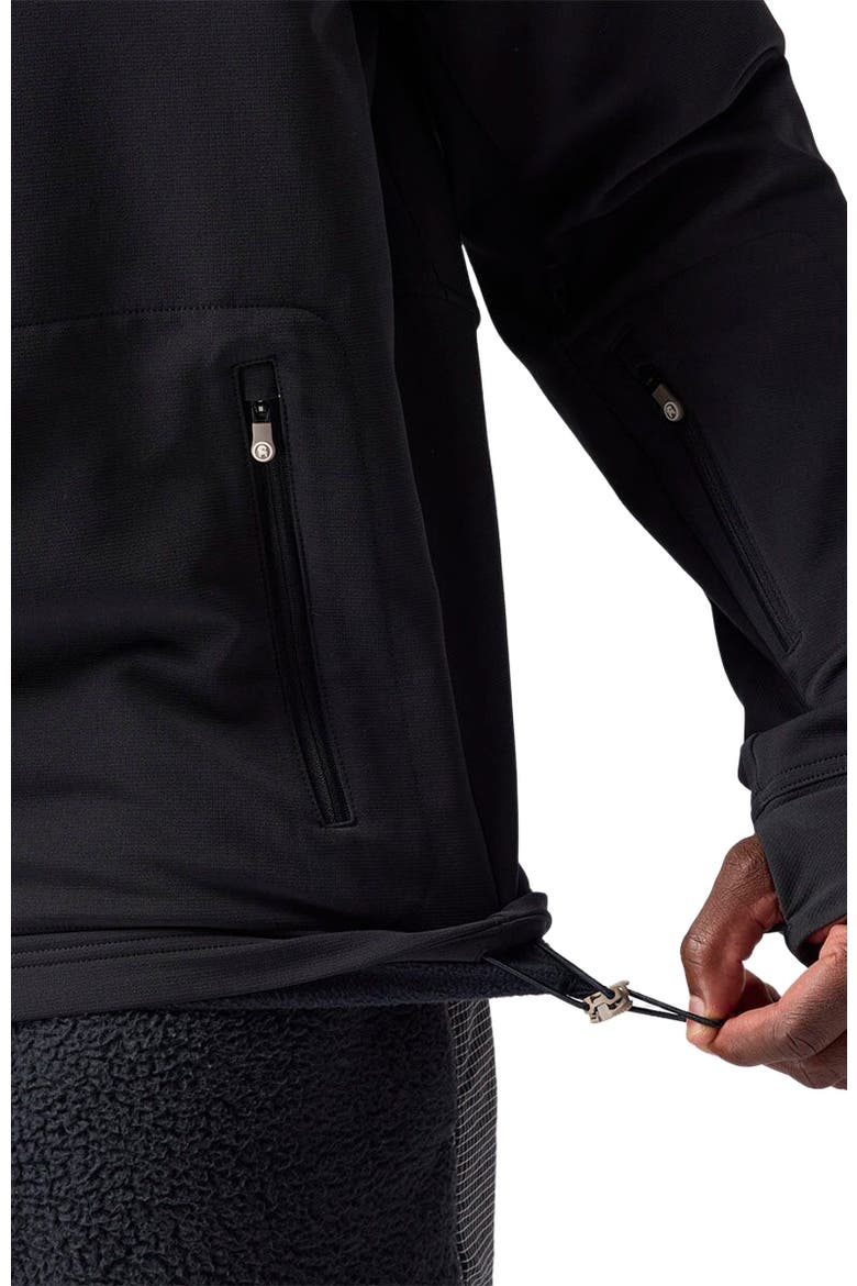 Destination Softshell Fleece Hoodie - Men's, Alternate, color, Black