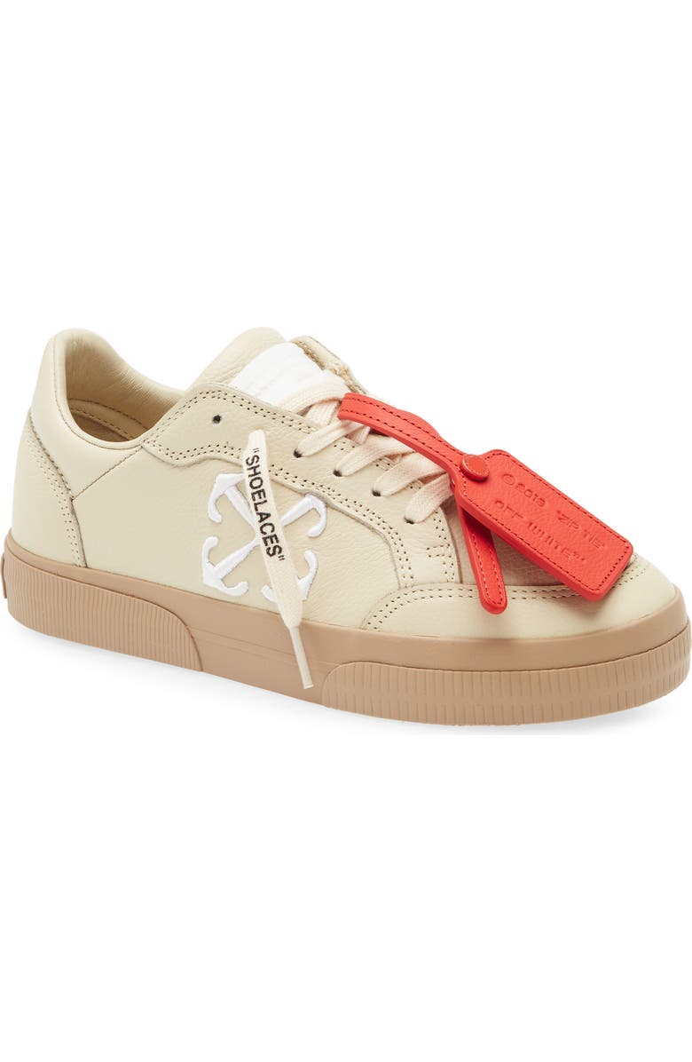 Off-White New Low Vulcanized Calfskin Leather Sneaker, Main, color,