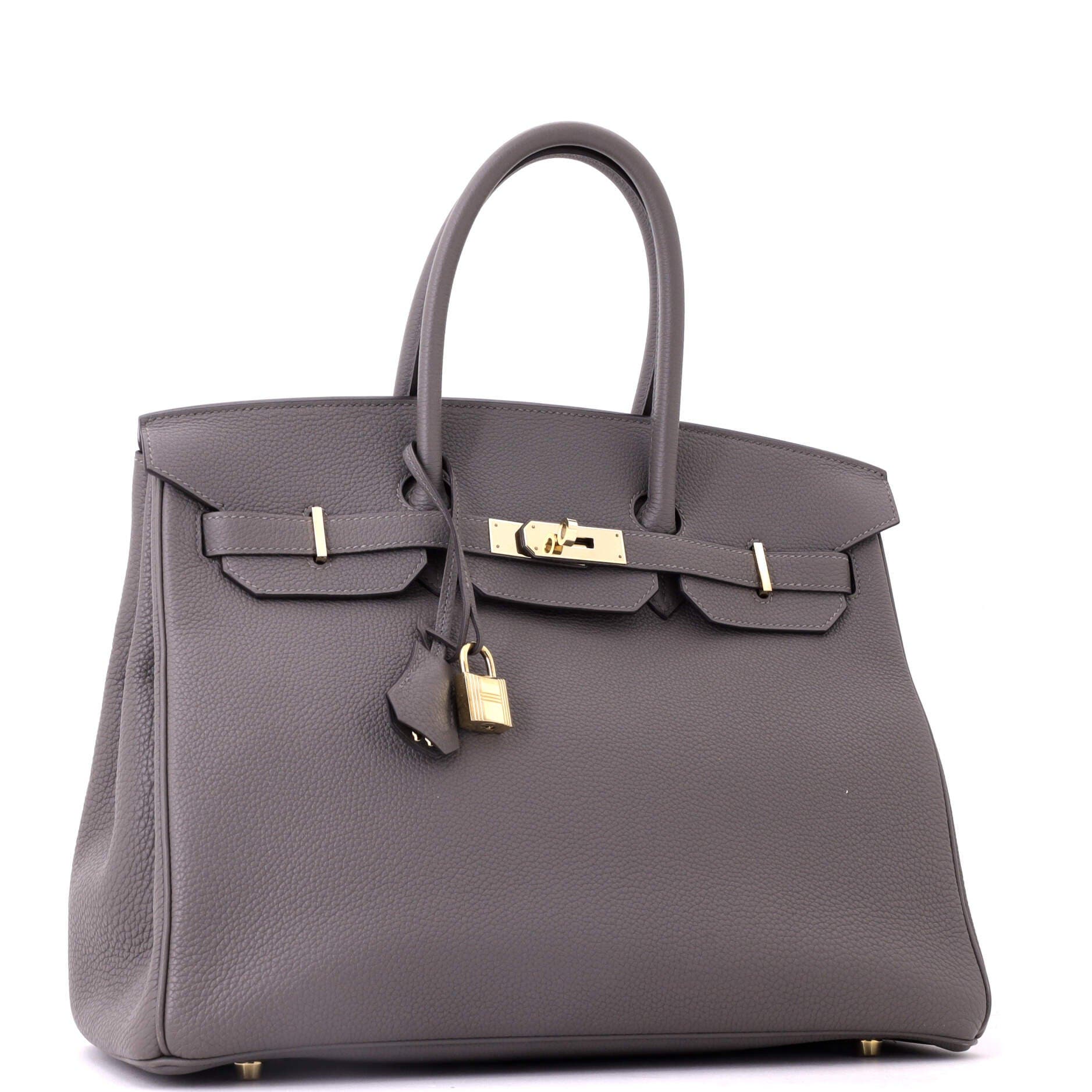 Birkin Handbag Grey Togo with Gold Hardware 35, Alternate, color, Grey