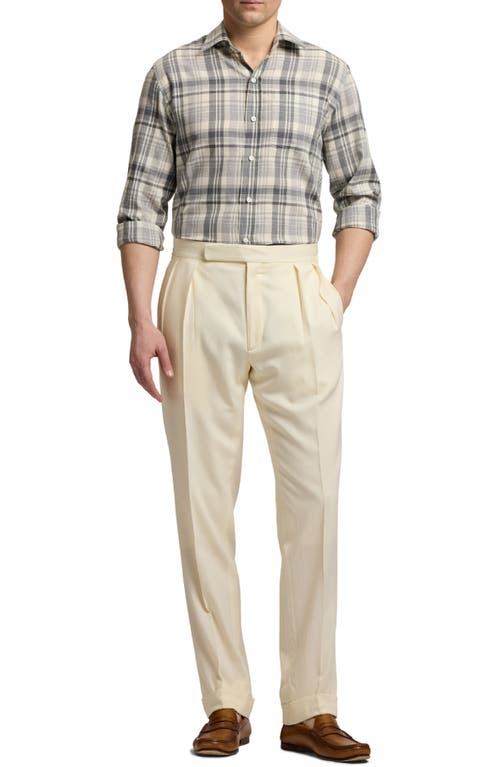 Ralph Lauren Purple Label Plaid Button-up Shirt In Gray