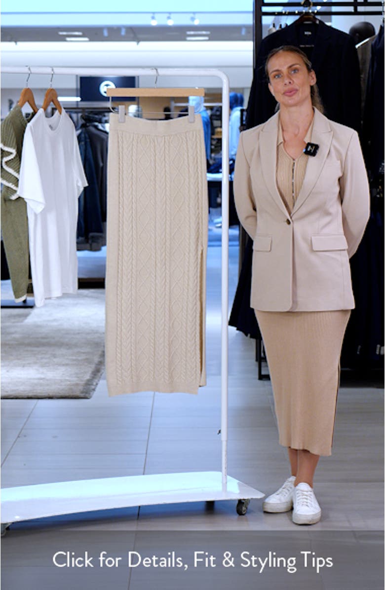 Cable Knit Maxi Sweater Skirt, sales video thumbnail