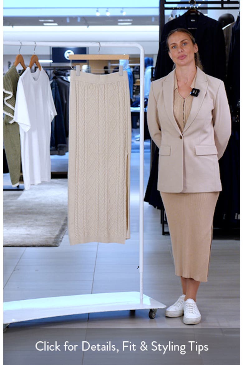 Cable Knit Maxi Sweater Skirt video