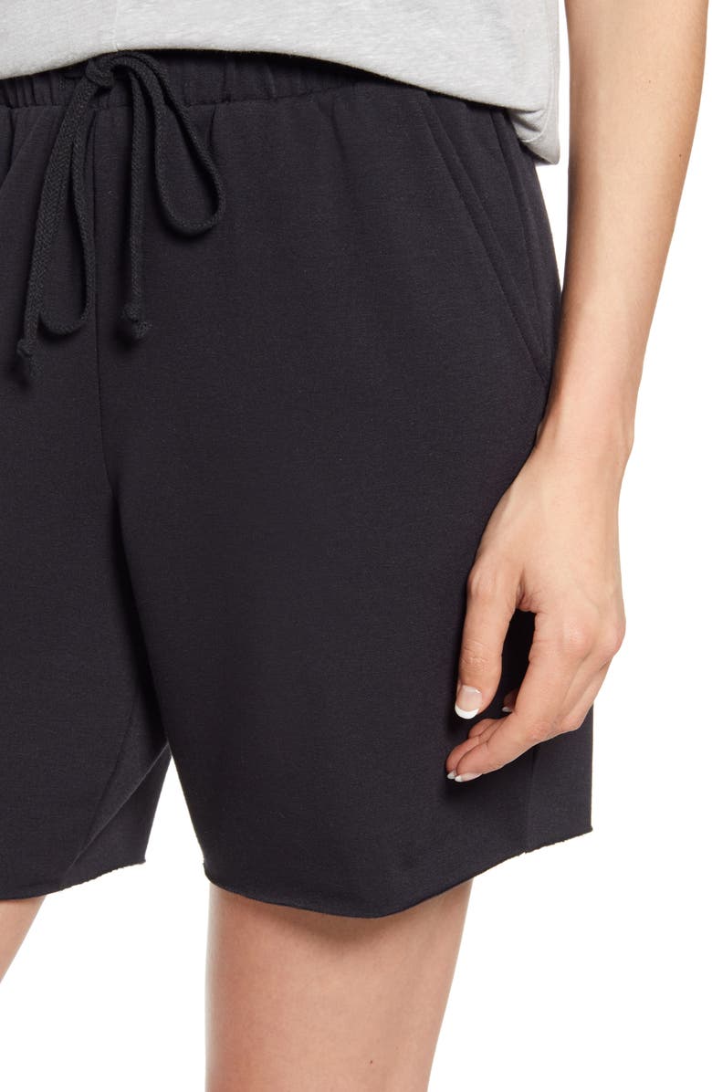 Treasure & Bond Raw Hem Sweat Shorts, Alternate, color, 