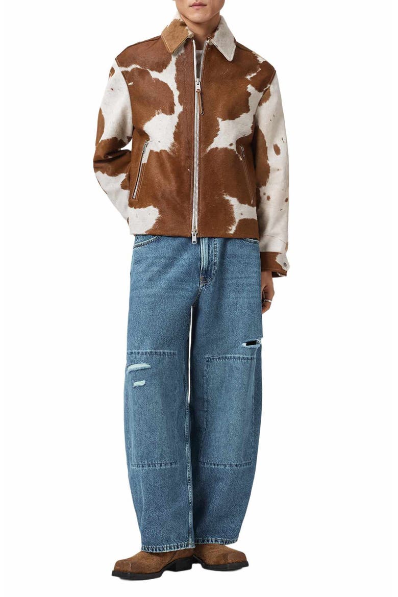 Slouchy Barrel Leg Jeans, Alternate, color, DESTROY MID INDIGO