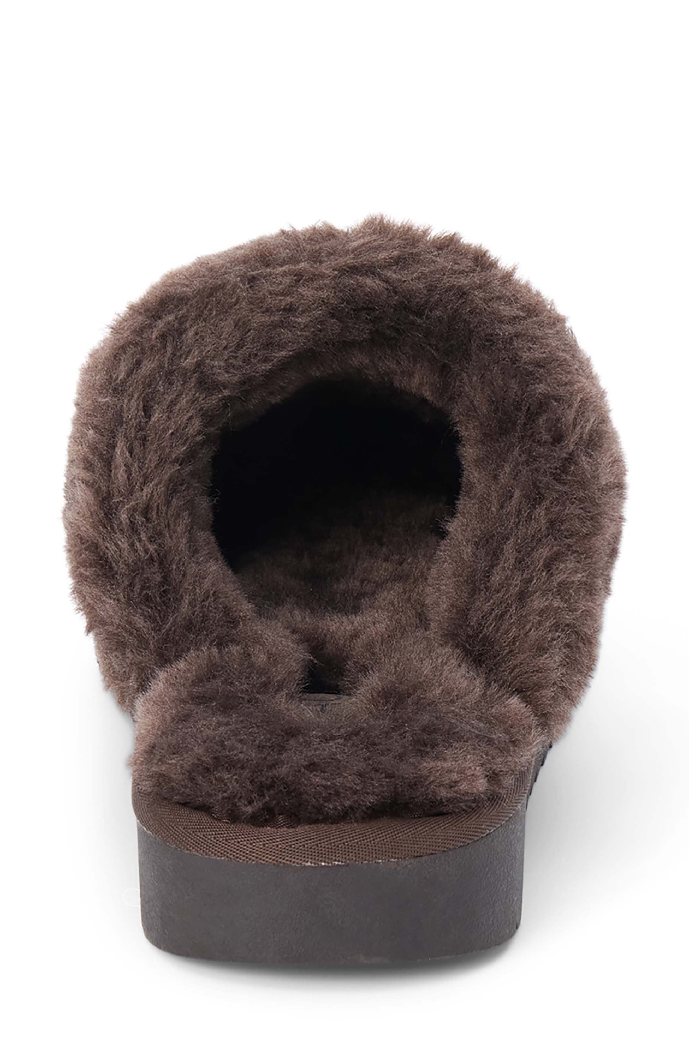 Matisse Davos Faux Fur Platform Slipper, Alternate, color, Choco