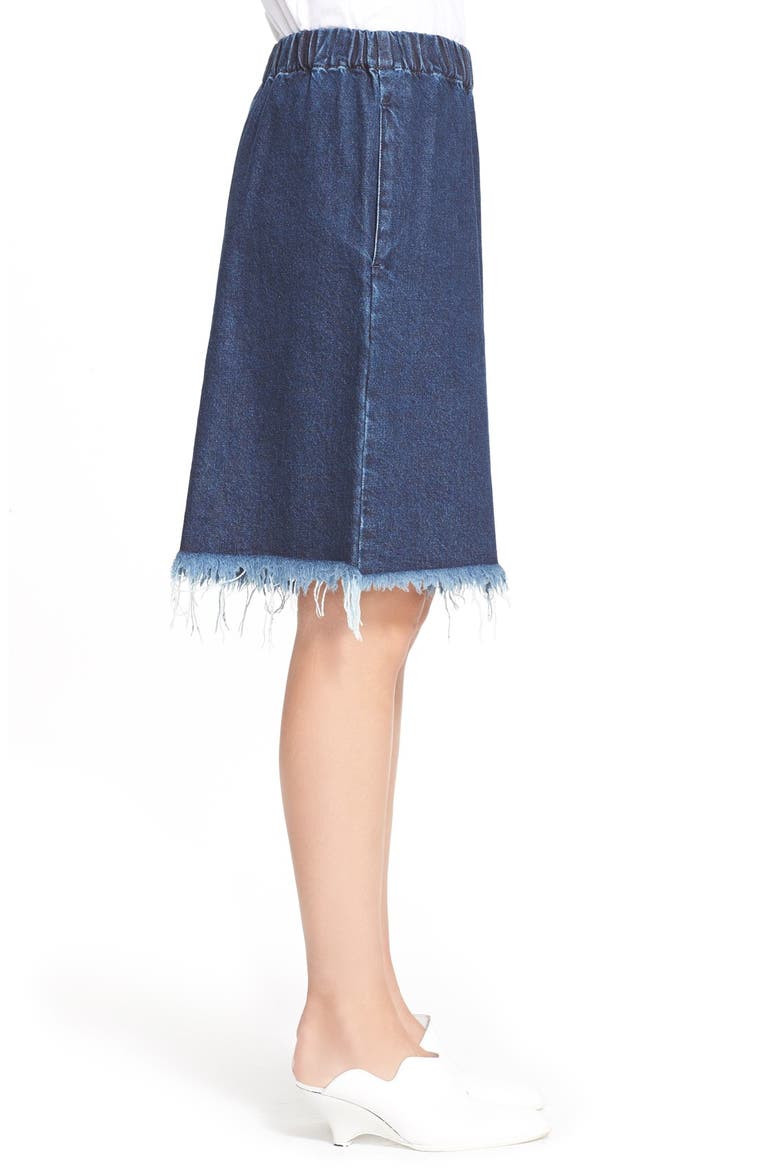 Marques'Almeida Denim Shorts, Alternate, color, MID BLUE