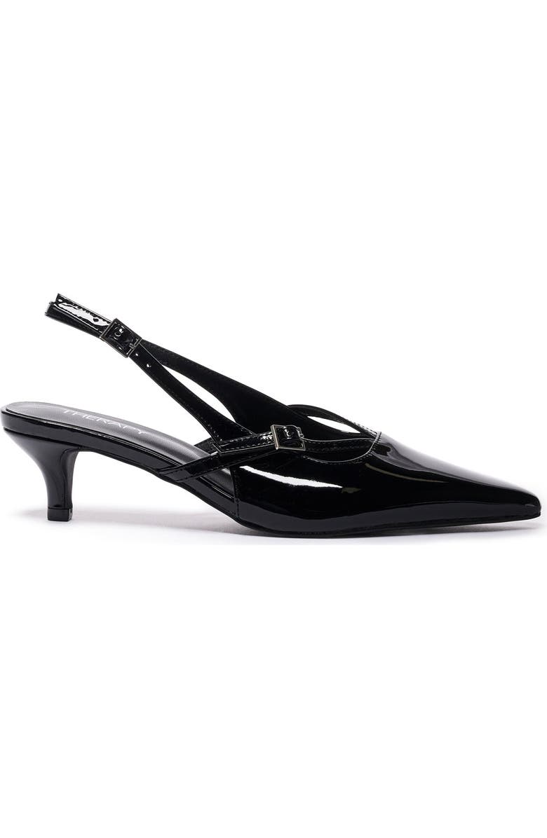 Therapy Australia Irving Slingback Pointed Toe Heel, Alternate, color, Black Patent Pu
