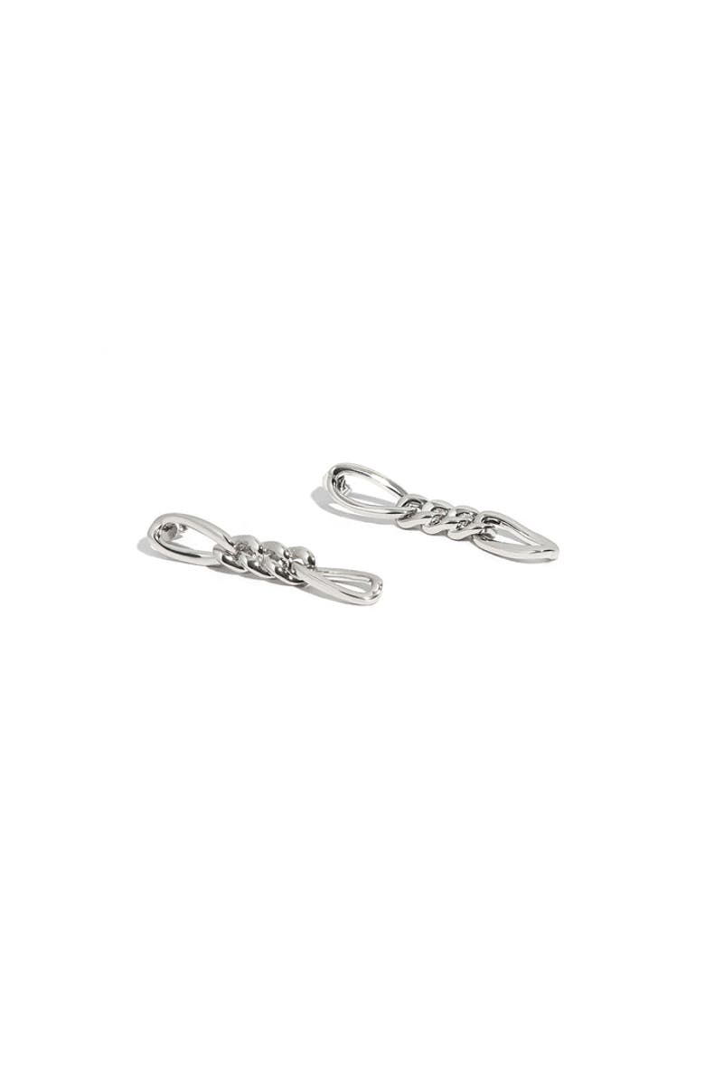 ZARUX Figaro Earrings, Main, color, White Gold