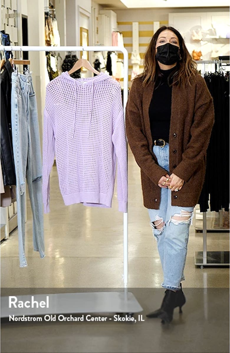 Oversize Loose Knit Cotton Hoodie, sales video thumbnail