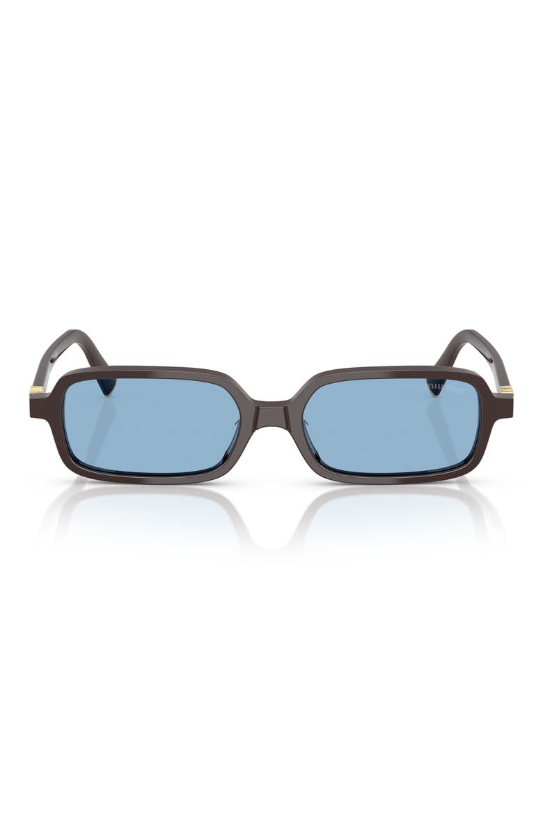 51mm Rectangular Sunglasses, Main, color, LIGHT BLUE