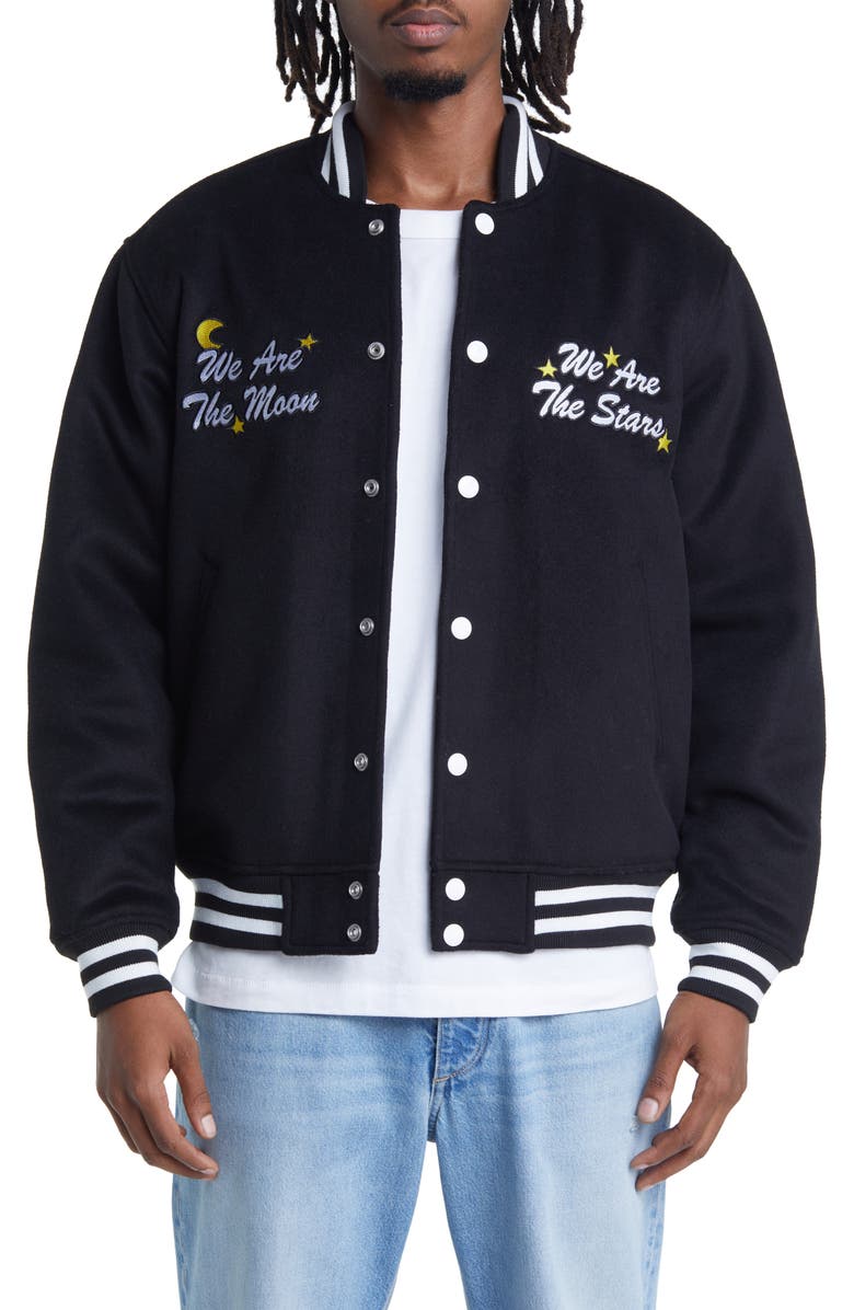 Obey Wizard Wool Blend Varsity Jacket | Nordstrom