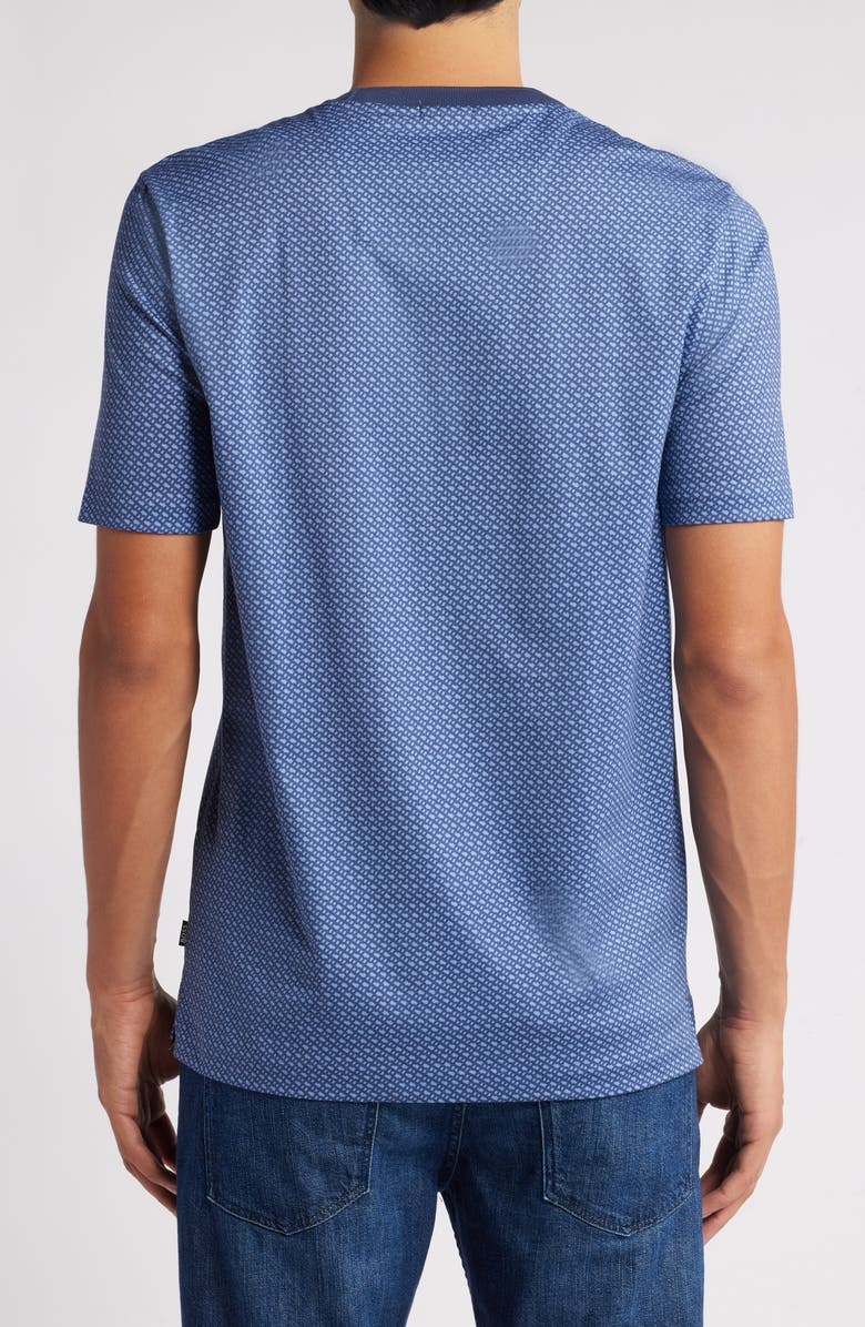 BOSS Thompson Cotton Ringer T-Shirt, Alternate, color, Navy