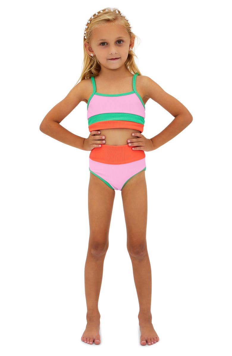 Beach Riot Kids' Little Eva & Emme Two-Piece Swimsuit, Main, color, 