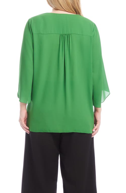 Karen Kane Plus Size Bracelet Sleeve Asymmetric Top