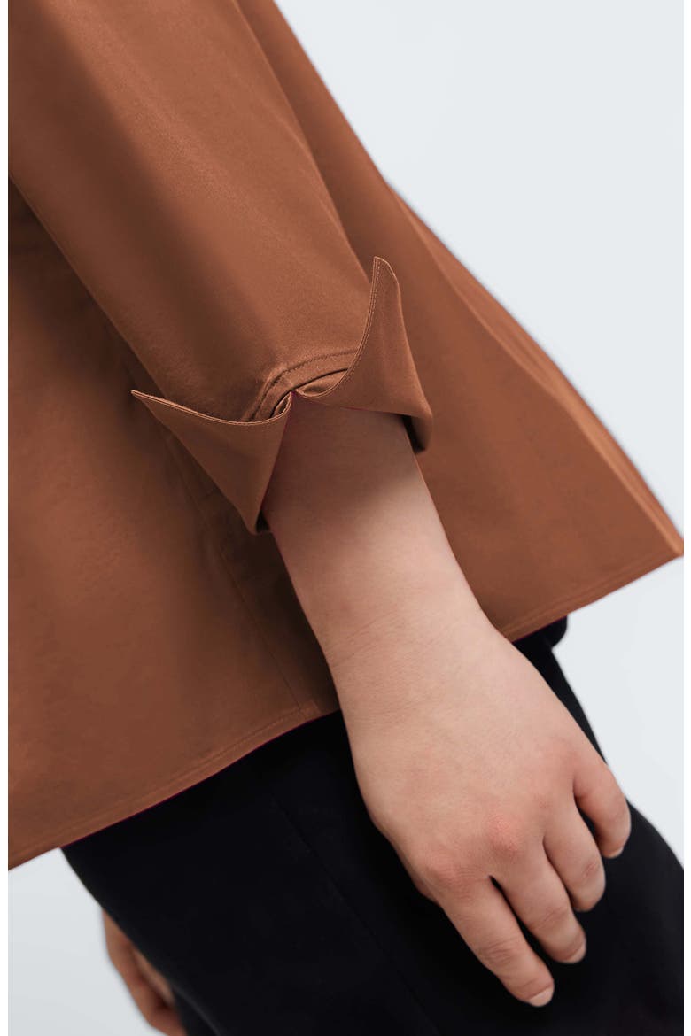 Agnes Non-Iron Smocked Cuff Blouse, Alternate, color, MACCHIATO