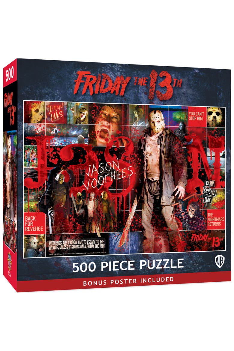 Friday the 13th 500 Piece Jigsaw Puzzle, Main, color, Multicolor
