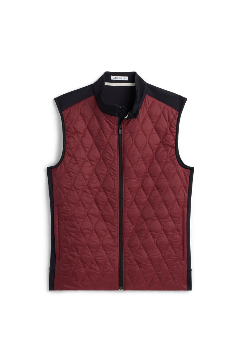Atlas Quilted Vest, Main, color, Zin/Black