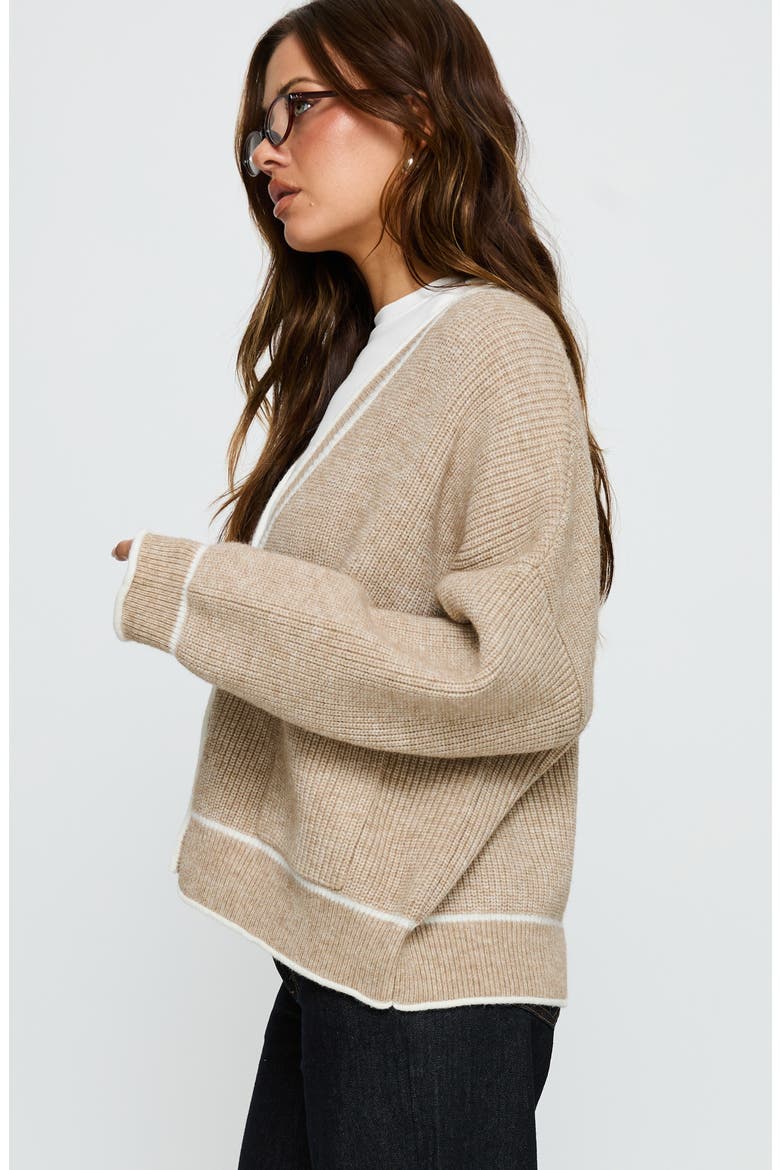 Cressara Contrast Knit Oversized Cardigan, Alternate, color, MULTI