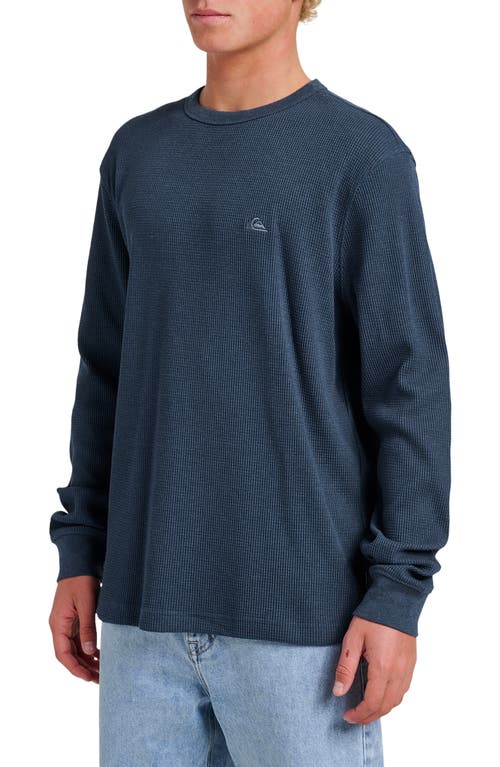 Quiksilver Nelson Long Sleeve Thermal Cotton Blend Pullover In Blue