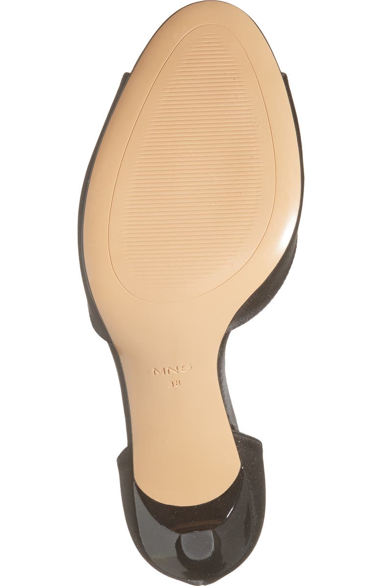 MANGO Satin Stiletto Sandal, Alternate, color, Black