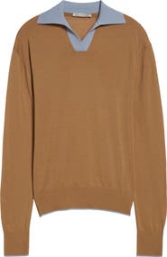 Emilia Wickstead James Contrast Wool Polo Sweater