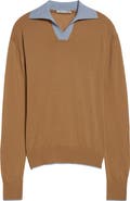 Emilia Wickstead James Contrast Wool Polo Sweater