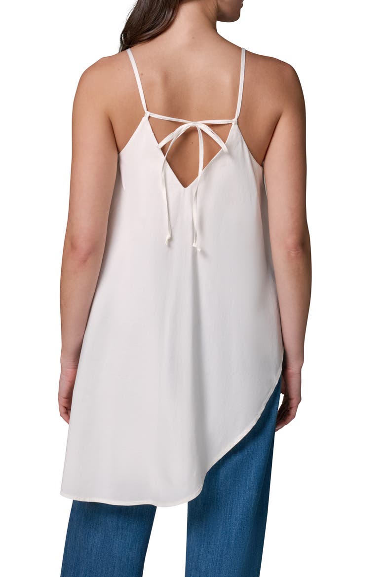 Asymmetric Stretch Poplin Top, Alternate, color, CREAM