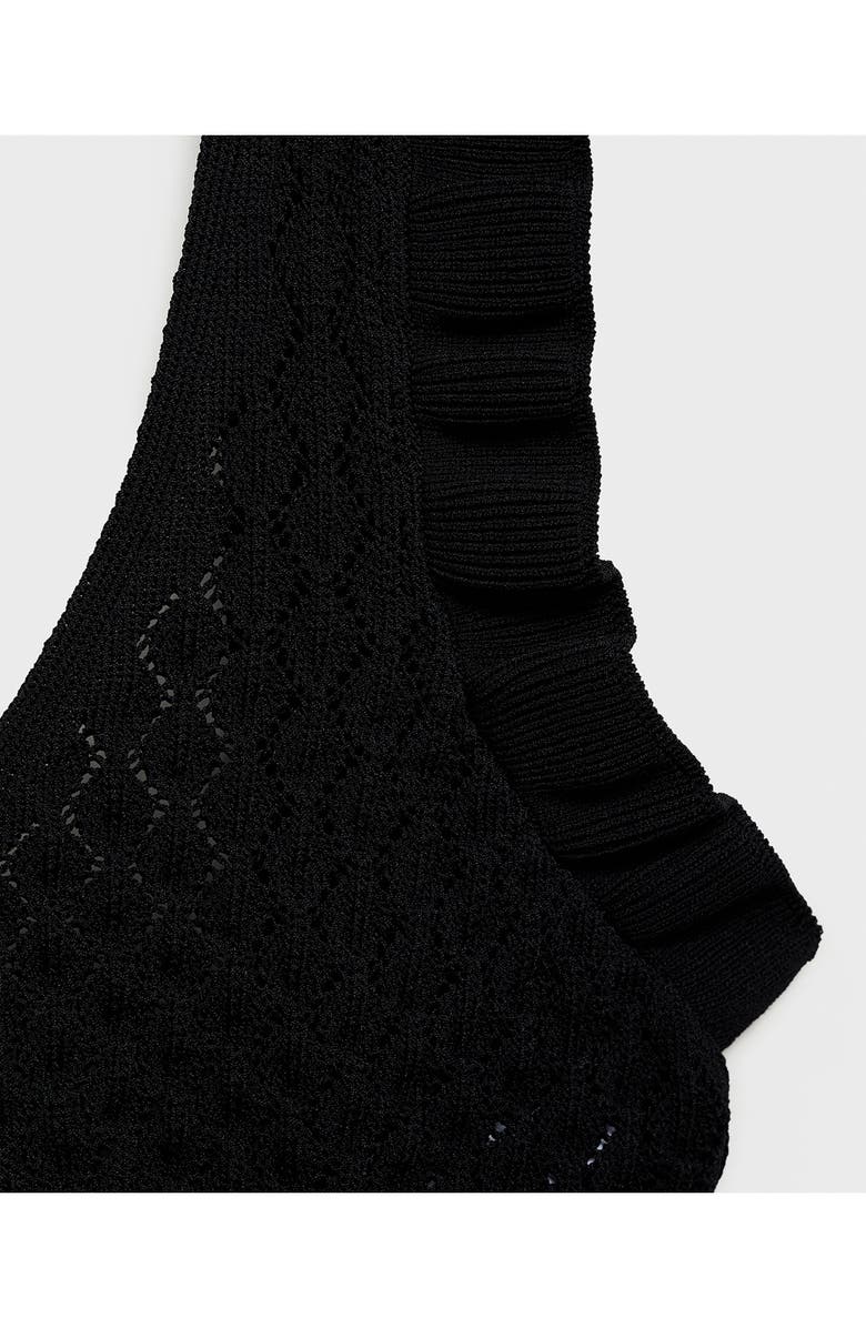 MANGO Bow Back Crop Tank, Alternate, color, Black