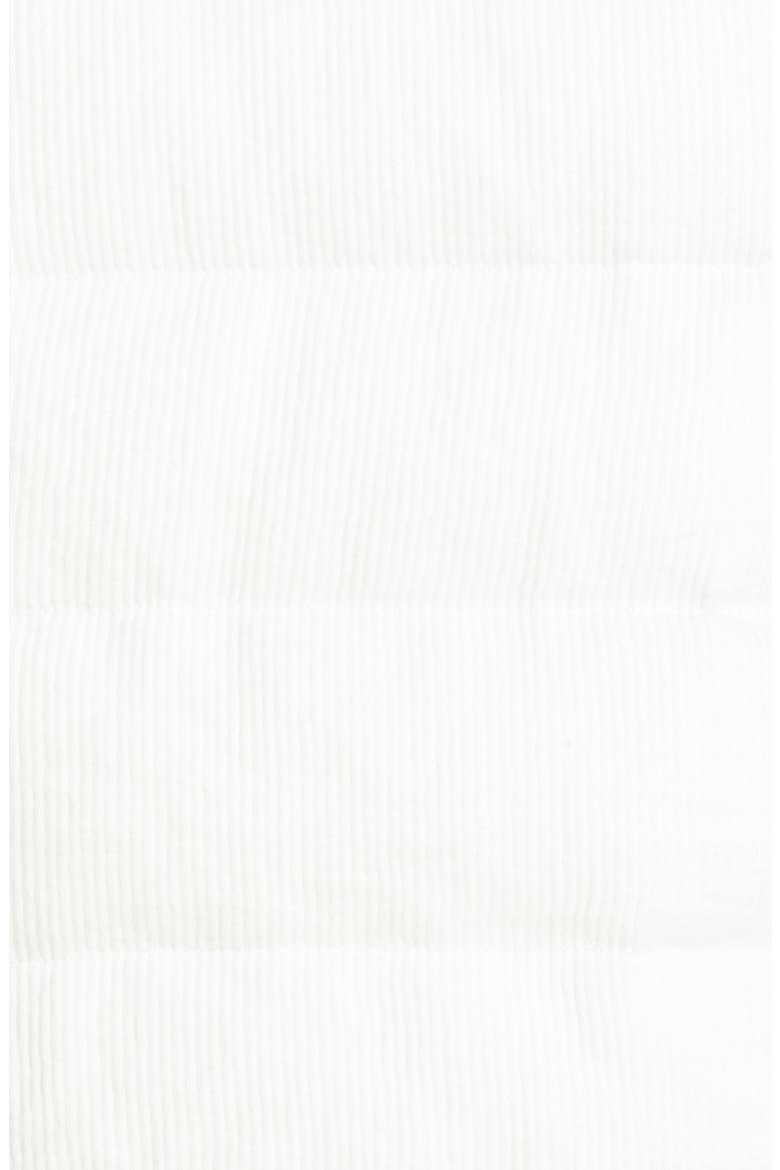 Linen Blend Hooded Down Vest, Alternate, color, BIANCO