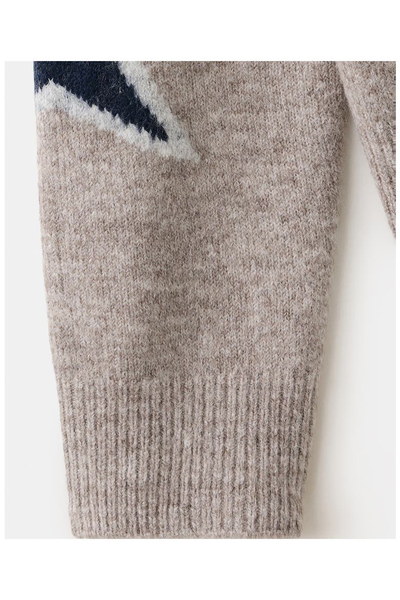 Star Detail Crewneck Sweater, Alternate, color, SAND