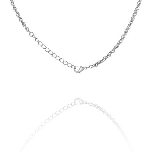 Jessica Simpson Crystal Drop Pendant Necklace In Silver