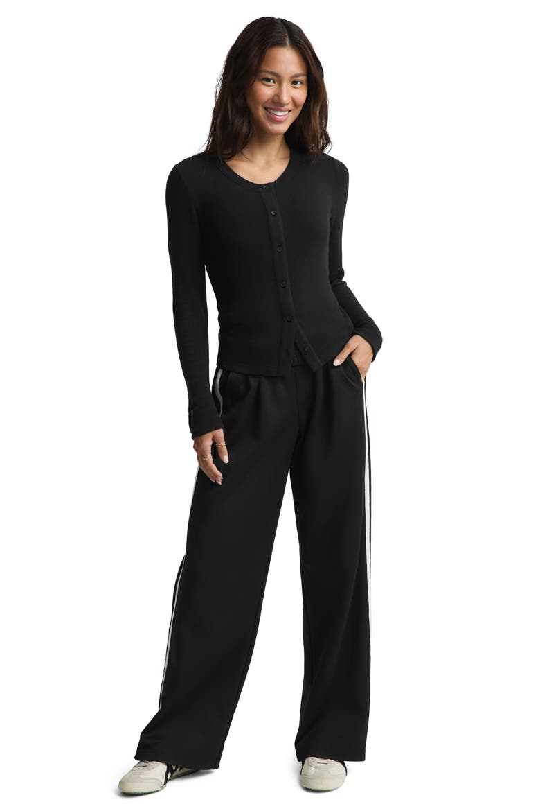 Luxelayer Fitted Cardigan, Alternate, color, BLACK