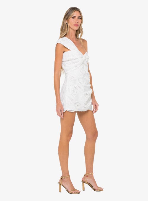 Jbq Solange One Shoulder Romper In Off White In White