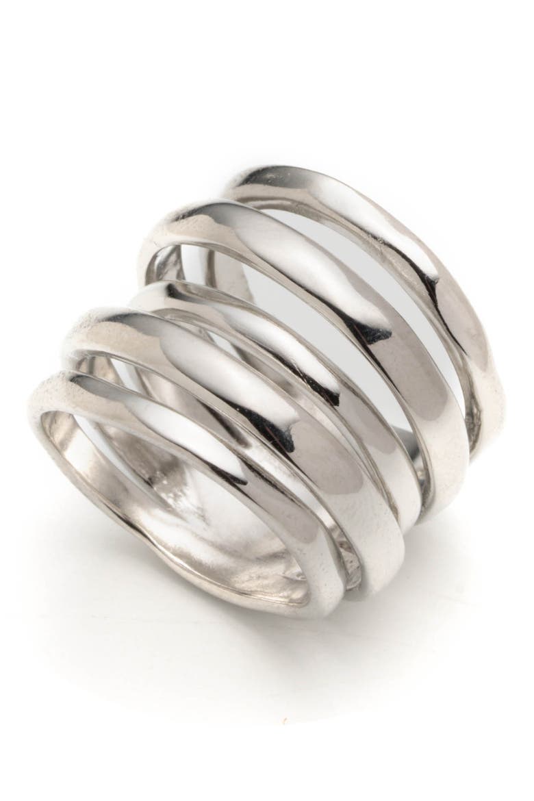 Layered Ring, Main, color, CRYSTAL/SILVER
