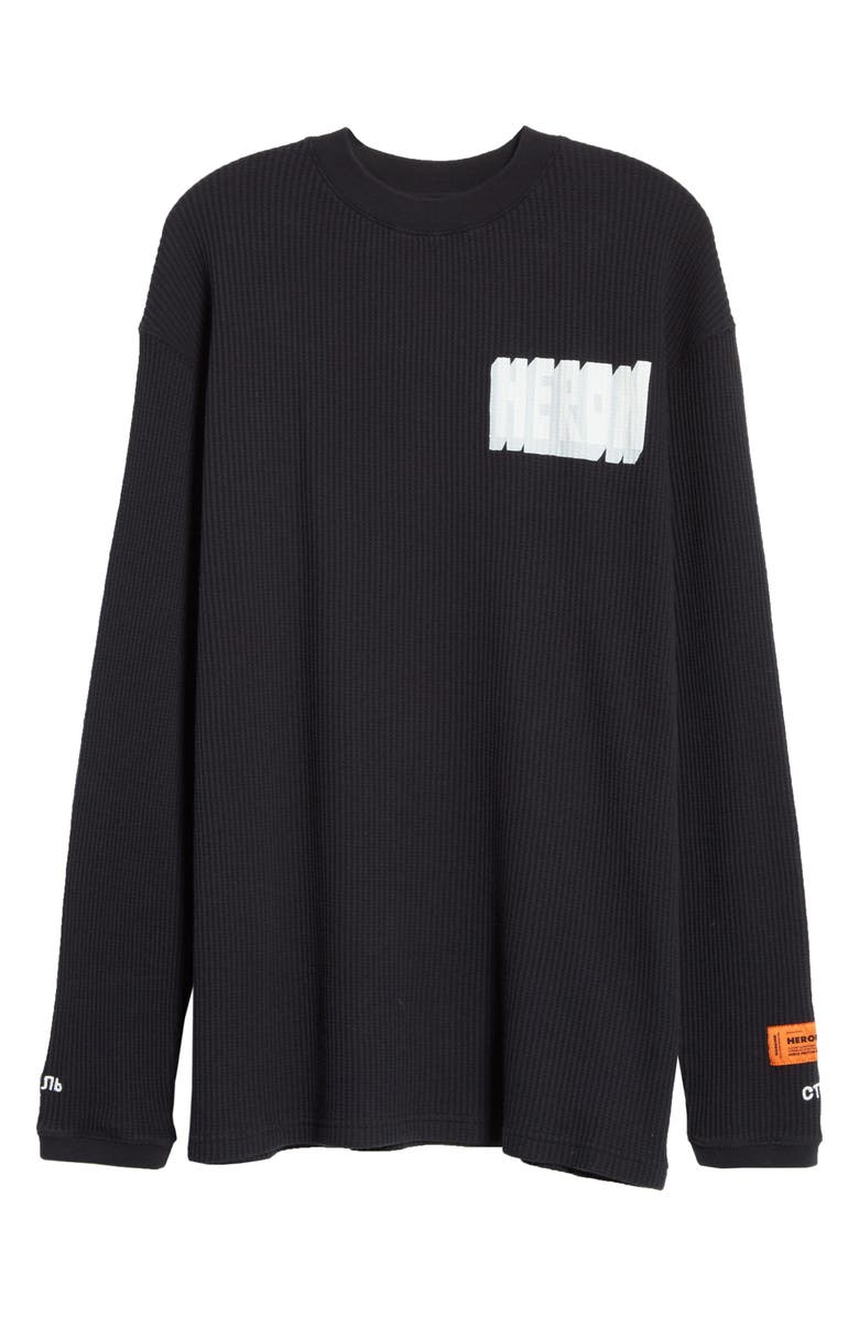 Heron Preston Bold Logo Organic Cotton Thermal T-Shirt, Alternate, color, 