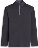 Bugatchi Mélange Quarter Zip Pullover
