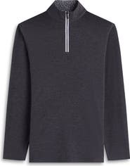 Bugatchi Mélange Quarter Zip Pullover