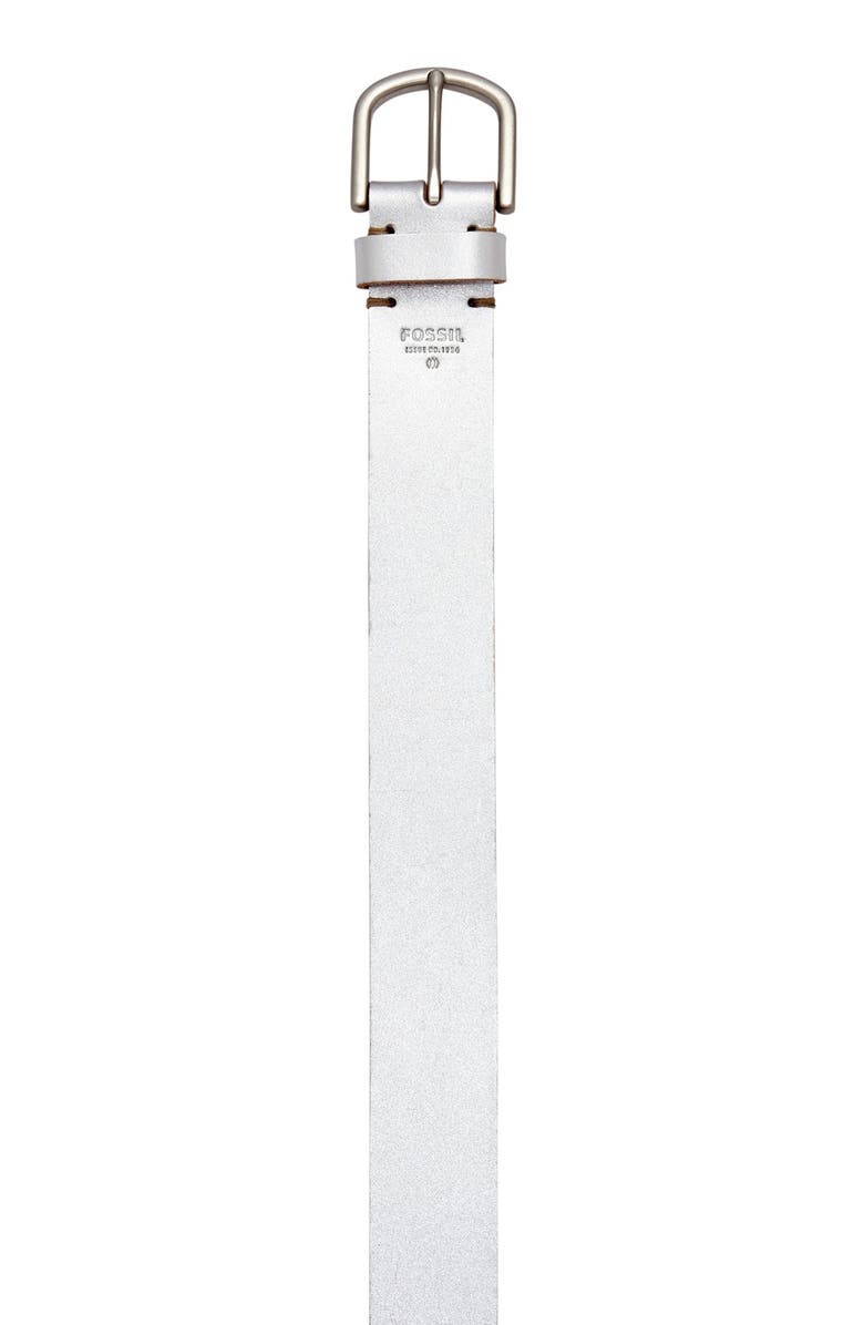 Fossil 'Metallic Jean' Leather Belt, Alternate, color,