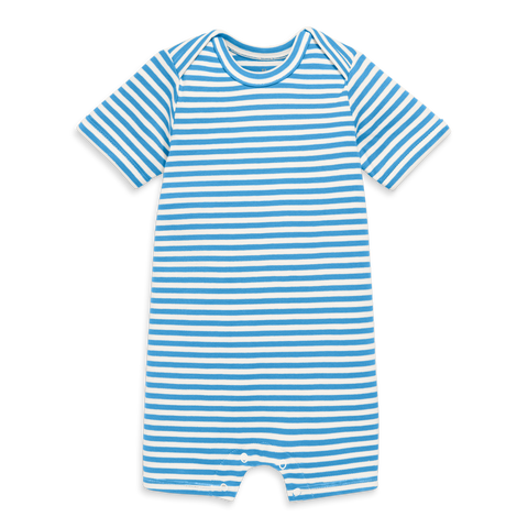Organic Babysuit Shortie In Stripe