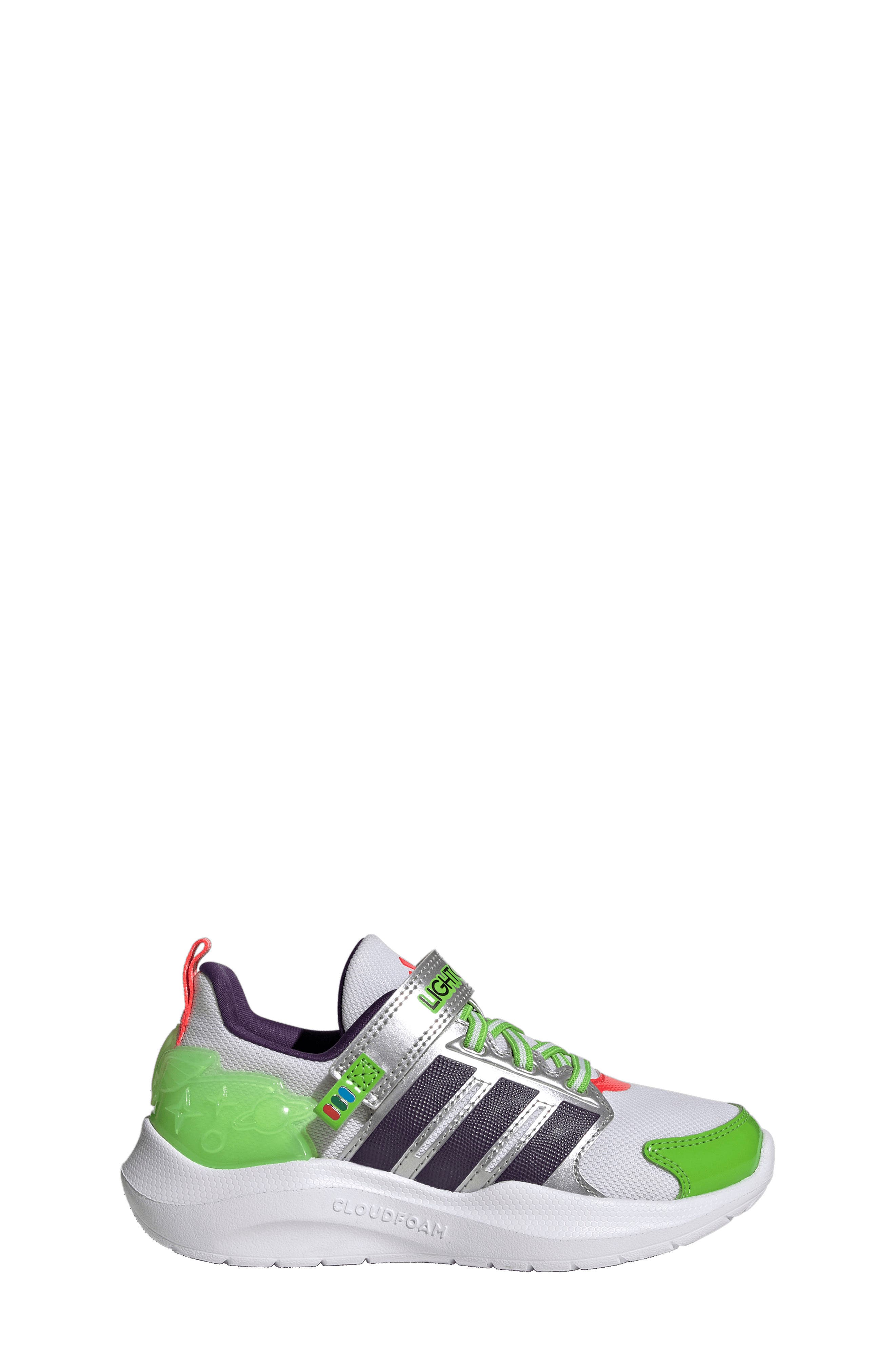 Kids' Lightorama Runner Buzz Sneaker, Alternate, color, WHITE/ VIOLET/ LUCID RED