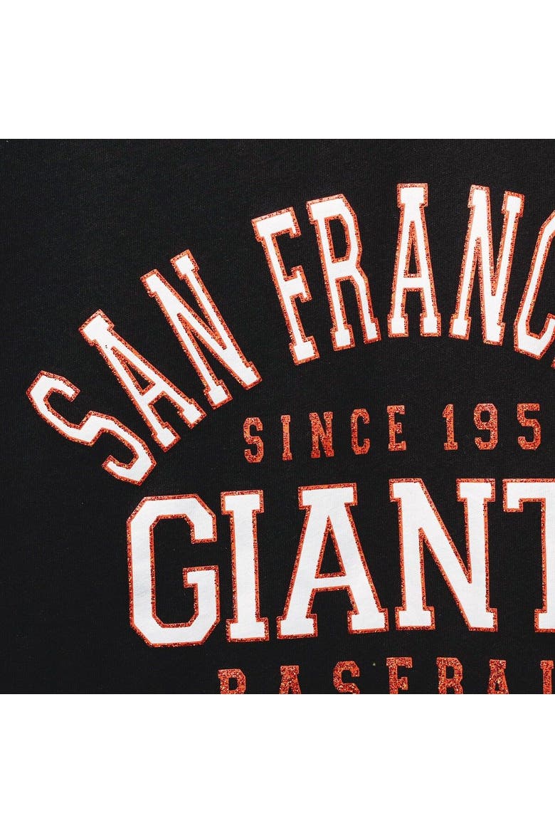 Women's New Era Black San Francisco Giants Team Raglan V-Neck T-Shirt, Alternate, color, Black