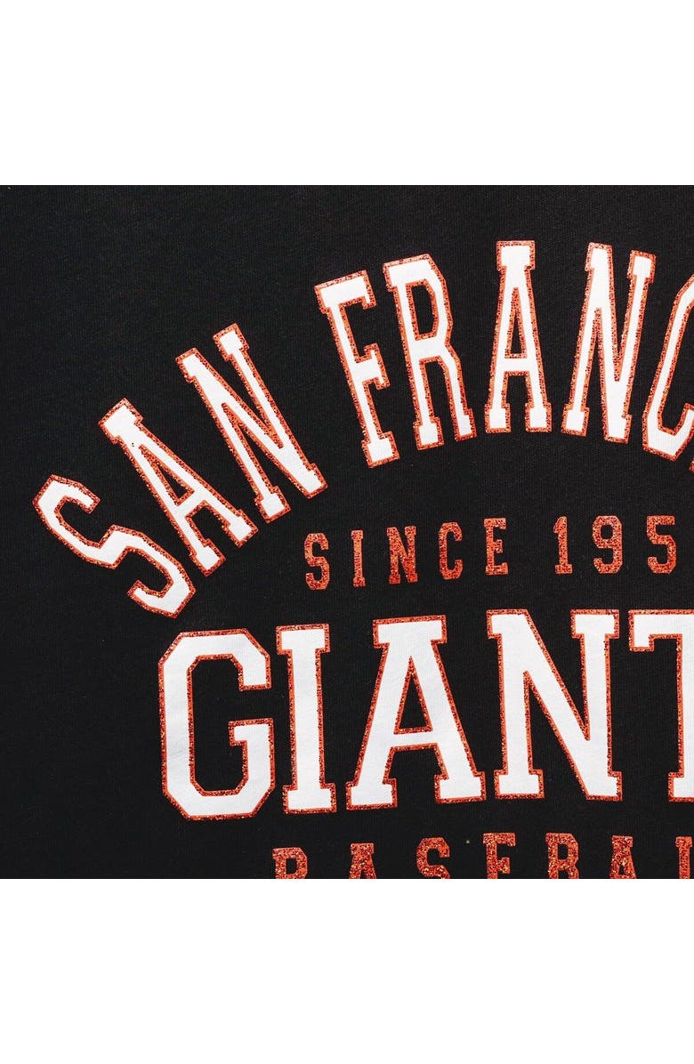 New Era Women's New Era Black San Francisco Giants Team Raglan V-Neck T-Shirt, Alternate, color,