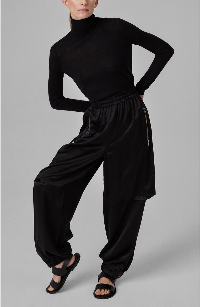 CO Slim Turtleneck Top in Fine Cashmere, Alternate, color, 