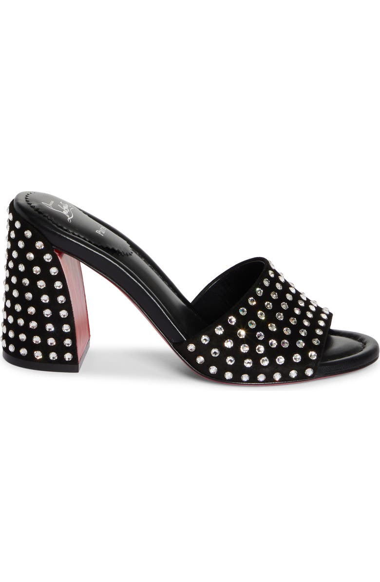 Christian Louboutin Jane Crystal Embellished Slide Sandal, Alternate, color, Black