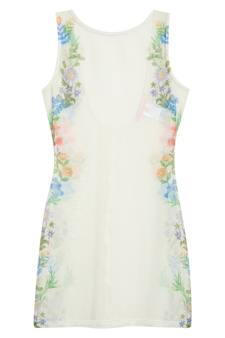 Shaylee Floral Cover-up Minidress, Alternate, color, IVORY/ MULTI